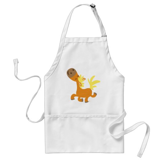 Happy Cartoon Pony Koken Schort (Voorkant)