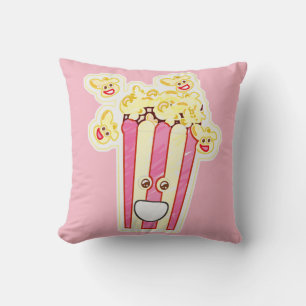 Happy Cartoon Popcorn Character Kussen