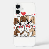 Happy Cartoon Puppies iPhone / iPad case (Achterkant)