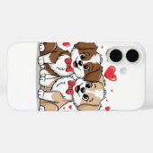 Happy Cartoon Puppies iPhone / iPad case (Achterkant (horizontaal))