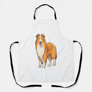 Happy Cartoon Rough Collie Schort