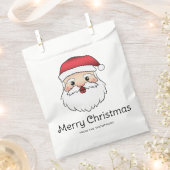 Happy Cartoon Santa Claus Head op blauw en tekst Bedankzakje (Geknipt)