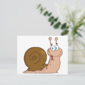 Happy Cartoon Snail Briefkaart (Staand voorkant)