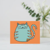 Happy Cat aangepast briefkaart kleur (Staand voorkant)