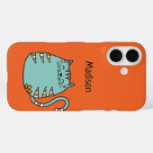 Happy Cat, aangepaste naam en telefoongesprekken Case-Mate iPhone Case (Achterkant (horizontaal))