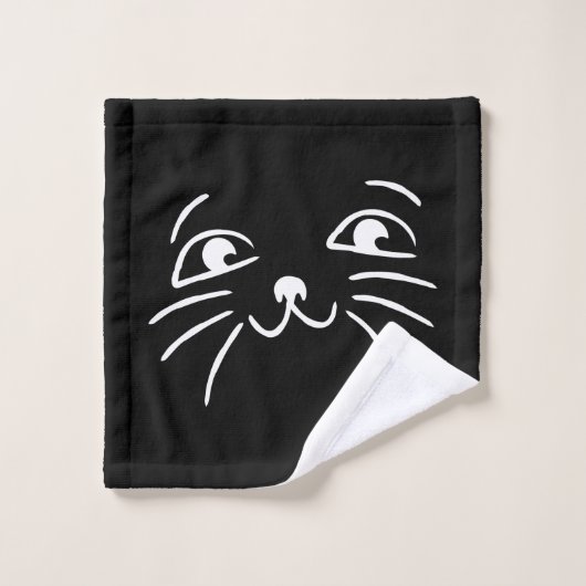 "Happy Cat" Bad Handdoek (Wasdoekje)