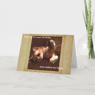 Happy Cat Card Planning voor je verjaardag. Kaart