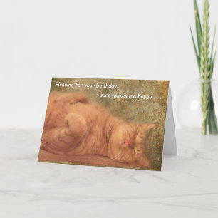 Happy Cat Card-planning voor uw geboortedag 2 Kaart