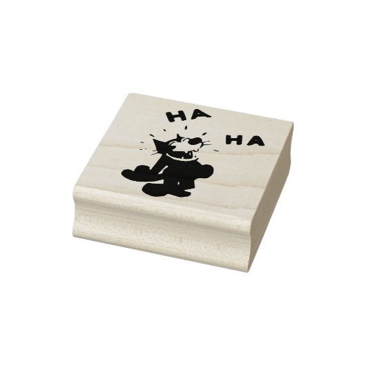 happy cat cartoon art stamp rubberstempel (Stempel)