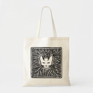 Happy Cat Cotton Tote Bag