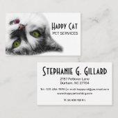 Happy Cat elegant, uniek aanpasbaar Visitekaartje (Voorkant / Achterkant)