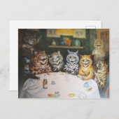 Happy Cat familie Briefkaart (Voorkant / Achterkant)