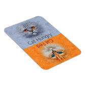 Happy Cat Fed Sad Cat Hungry Magneet (Rechterzijde)