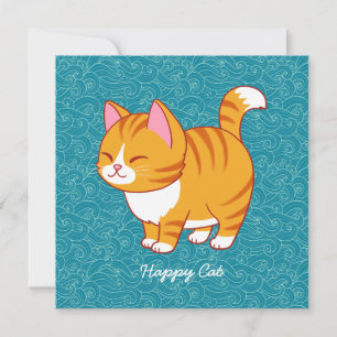 Happy Cat gepersonaliseerd Kaart