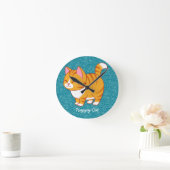 Happy Cat gepersonaliseerd Ronde Klok (Huis)