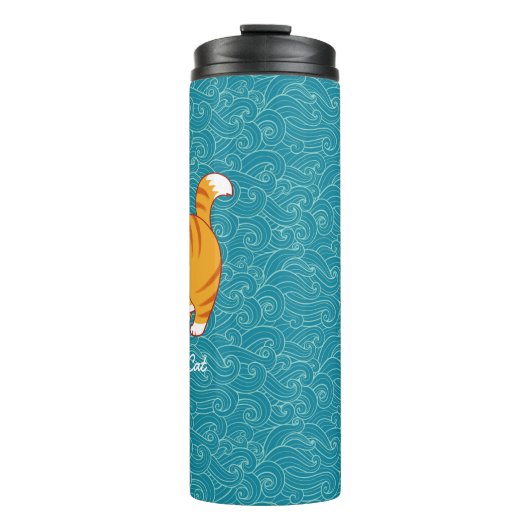 Happy Cat gepersonaliseerd Thermosbeker (Voorkant)