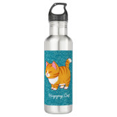 Happy Cat gepersonaliseerd Waterfles (Voorkant)