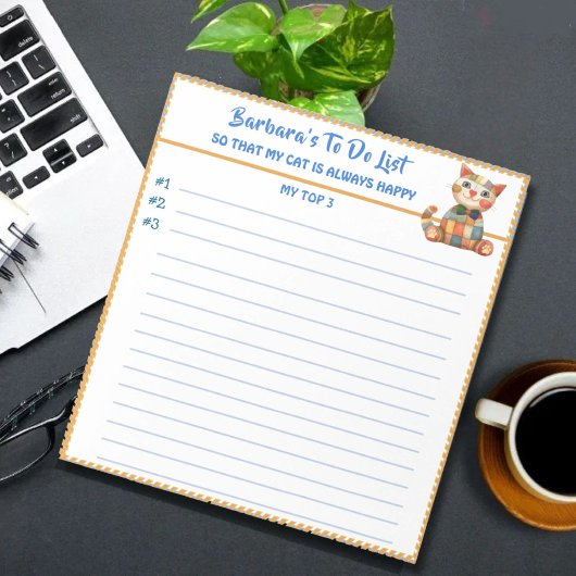 Happy Cat Gepersonaliseerde Planner Eenvoudig Mode Notitieblok