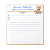 Happy Cat Gepersonaliseerde Planner Eenvoudig Mode Notitieblok (Voorkant)