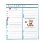 Happy Cat Gepersonaliseerde Planner om te doen Lij Notitieblok (Voorkant)