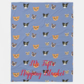 Happy Cat-hoofden - Kies uw kleur Fleece Deken (Voorkant)