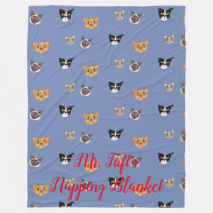 Happy Cat-hoofden - Kies uw kleur Fleece Deken