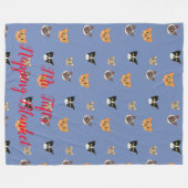 Happy Cat-hoofden - Kies uw kleur Fleece Deken (Voorkant (Horizontaal))
