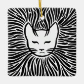 Happy Cat Keramisch Ornament (Voorkant)