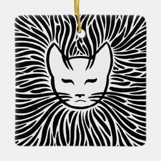 Happy Cat Keramisch Ornament (Voorkant)