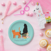 Happy Cat Lady Papieren Bordje (Feest)