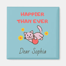 Happy Cat met bloemen