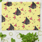 Happy Cat met cocktails - handdoek (Gevouwen)