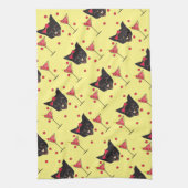 Happy Cat met cocktails - handdoek (Verticaal)