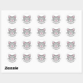 Happy Cat motiveert One tot Laugh Ronde Sticker (Vel)