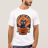 Happy Cat-O-Ween T-shirt (Voorkant)