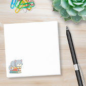 Happy Cat on top of a Book Stack Post-it® Notes