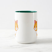 Happy Cat Oranje Tabby Tweekleurige Koffiemok (Center)