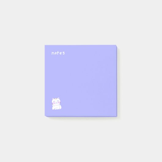 Happy Cat Paars Post-it® Notes (Voorkant)