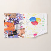 Happy Cat Party Cartoon Tekening - Cute Funny Cats Bad Handdoek (Handdoek)