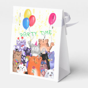 Happy Cat Party geschenkdoos - aangepaste tekstnaa Bedankdoosjes