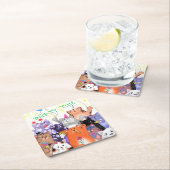 Happy Cat Party Paper Onderzetter Cartoon (Insitu)