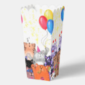 Happy Cat Party Popcorn Box Bedankdoosjes (Voorkant)