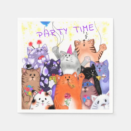 Happy Cat Party servetten (Voorkant)