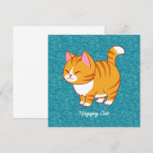 Happy Cat Persoonlijk  Kaart (Voorkant / Achterkant)