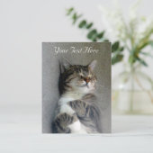  Happy Cat Post-kaart Briefkaart (Staand voorkant)