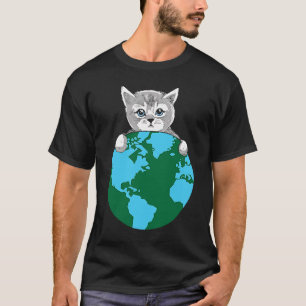 Happy Cat Protect Planet Earth Day T-shirt