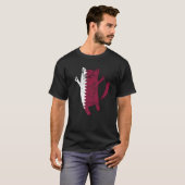 Happy Cat Qatar-vlag T-shirt (Voorkant volledig)