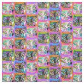 Happy Cat Rainbow Stof (Swatch)