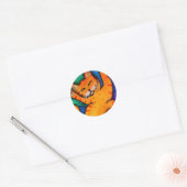 Happy Cat Ronde Sticker (Envelop)