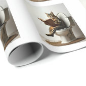 Happy Cat: Schattige kittenontwerp voor kattenlief Cadeaupapier (Rol Hoek)